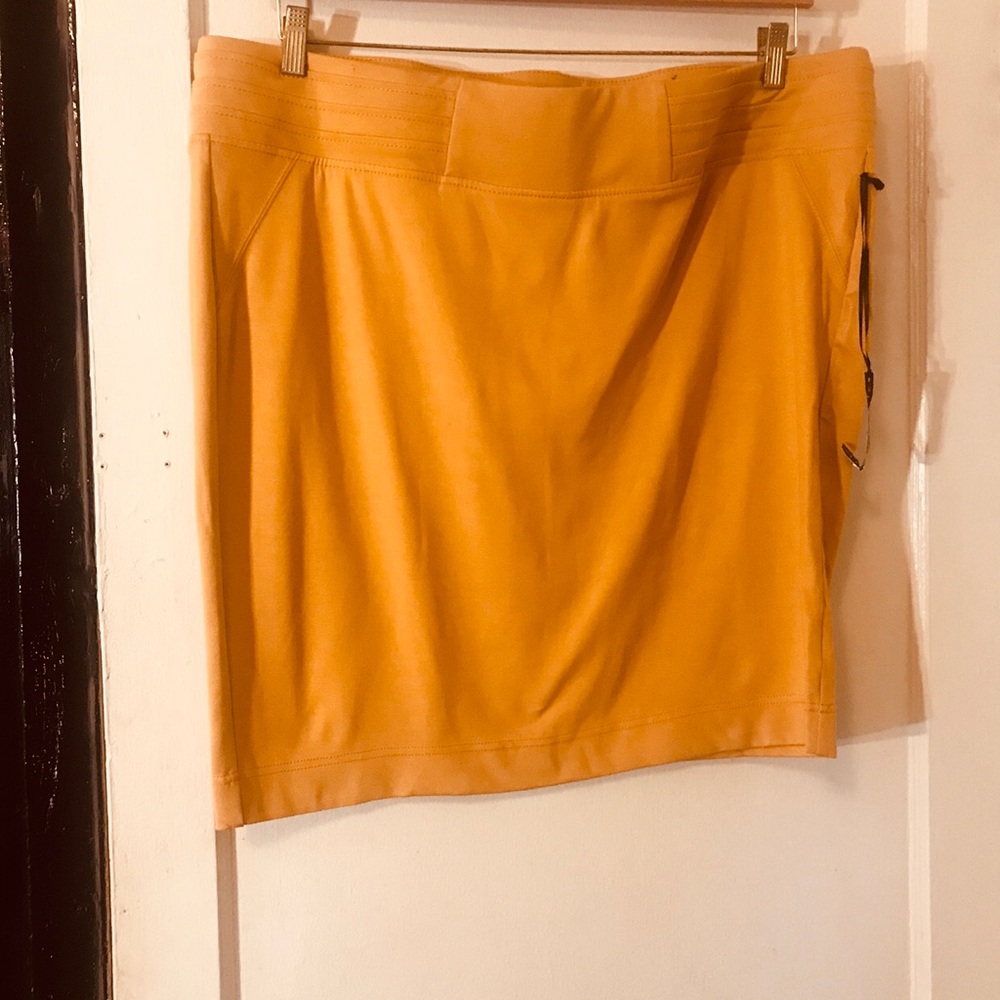Mustard Yellow Plus size skirt - 2x Yellow Skirt